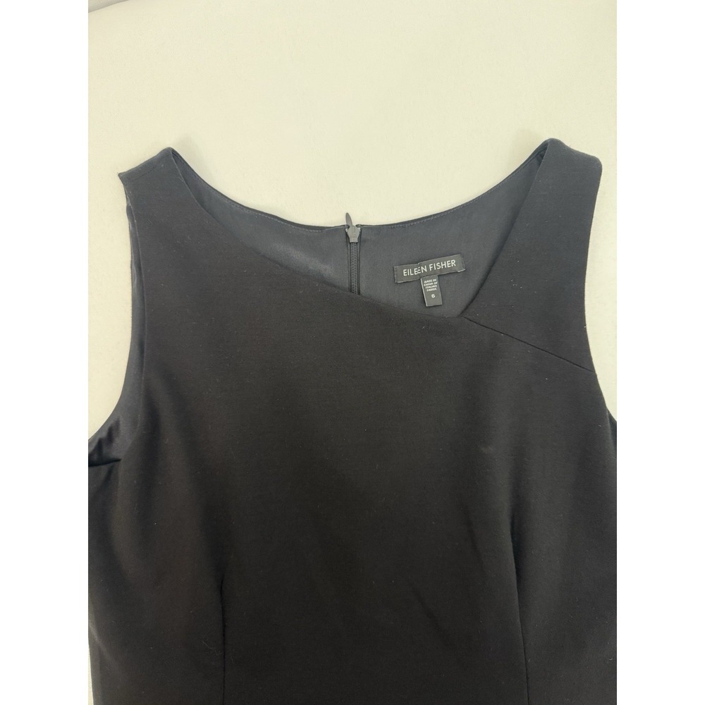 Eileen Fisher Womens Black‎ Sleeveless Lined A Line Dress Womens Size 6 - Picture 6 of 9